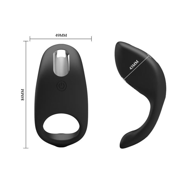 PRETTYLOVE Gemma USB – силиконов пенис ринг с вибратор