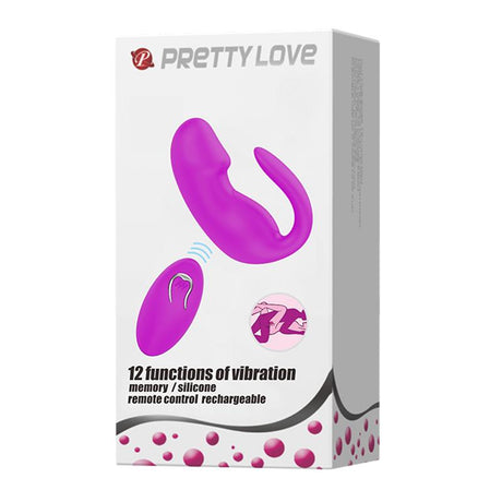 PRETTYLOVE Couples Toy с дистанционно – двойна стимулация с 12 вибрации