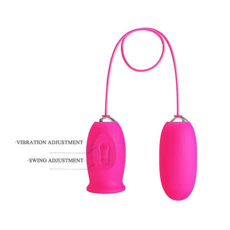 PRETTYLOVE Daisy – вибриращо яйце с функция бликане, USB