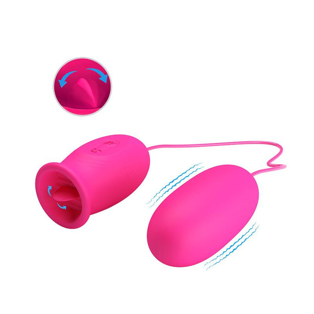 PRETTYLOVE Daisy – вибриращо яйце с функция бликане, USB