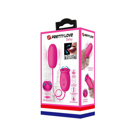PRETTYLOVE Daisy – вибриращо яйце с функция бликане, USB