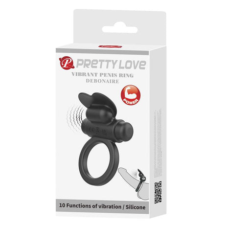 PRETTYLOVE Debonaire – вибриращ пенис пръстен с 10 режима