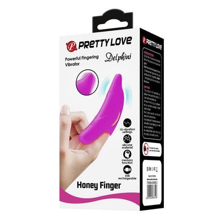 PRETTYLOVE Delphini – мощен вибратор за пръсти с 10 режима