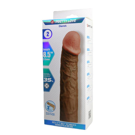 PRETTYLOVE Derek – удължаващ пенис ръкав с реалистична текстура