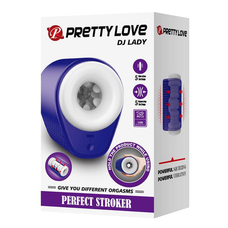 PRETTYLOVE Dj Lady Men – вибриращ мастурбатор с регулируемо стискане