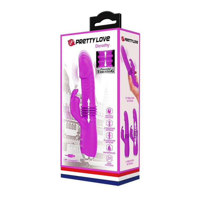PRETTYLOVE Dorothy – USB вибратор с плътен дизайн и клитор стимулатор