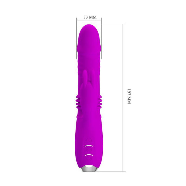 PRETTYLOVE Dorothy – USB вибратор с плътен дизайн и клитор стимулатор
