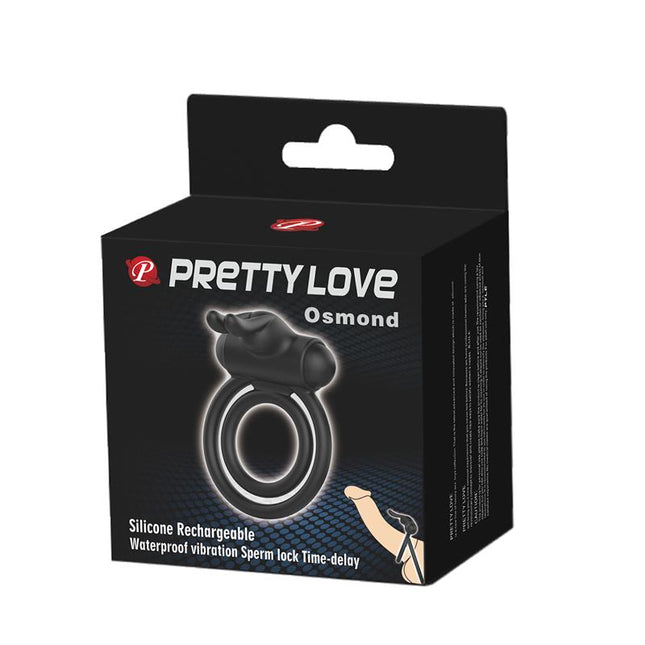 PRETTYLOVE Osmond – вибриращ двойно пенис пръстен с комфортно прилягане