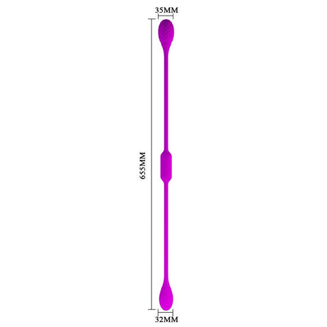 PRETTYLOVE Dream Lovers Whip – двойни вибриращи яйца с 12 режима