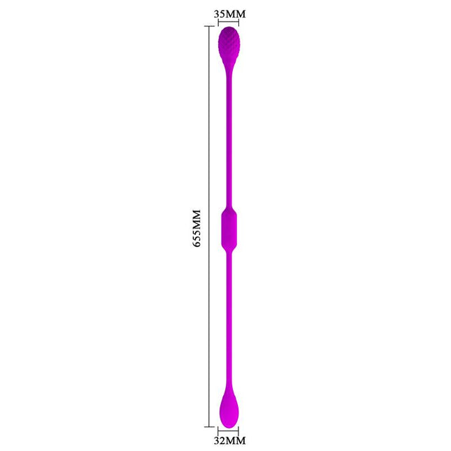 PRETTYLOVE Dream Lovers Whip – двойни вибриращи яйца с 12 режима
