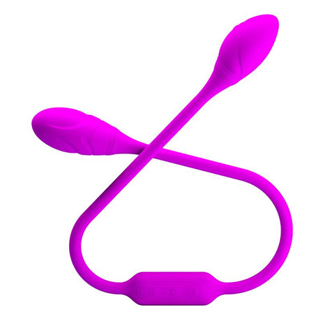 PRETTYLOVE Dream Lovers Whip – двойни вибриращи яйца с 12 режима