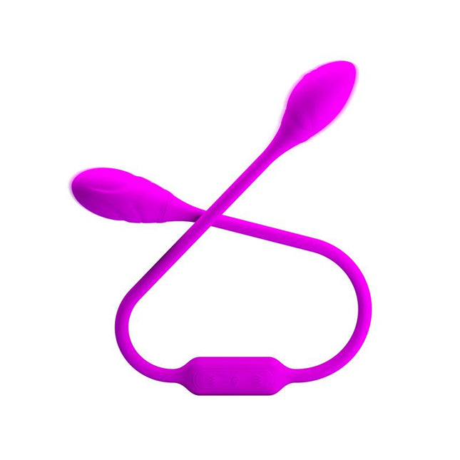 PRETTYLOVE Dream Lovers Whip – двойни вибриращи яйца с 12 режима