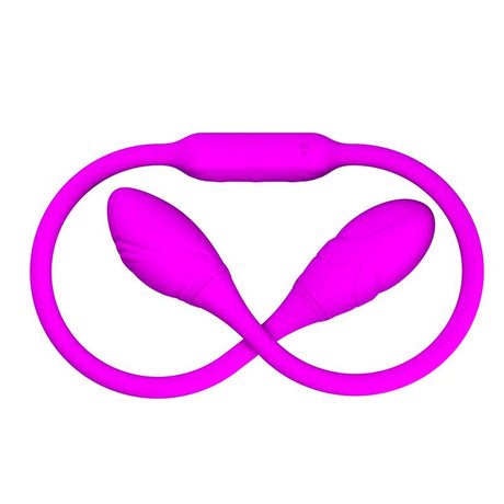PRETTYLOVE Dream Lovers Whip – двойни вибриращи яйца с 12 режима