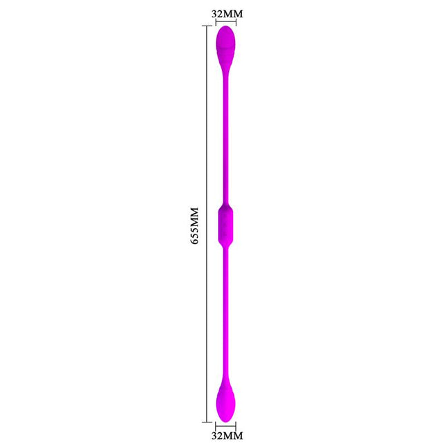 PRETTYLOVE Dream Lovers Whip – двойни вибриращи яйца с 12 режима