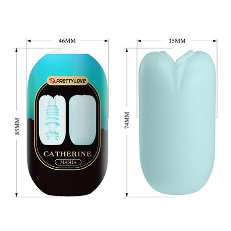 PRETTYLOVE Egg Masturbator Blue – дискретен и разтеглив мастурбатор