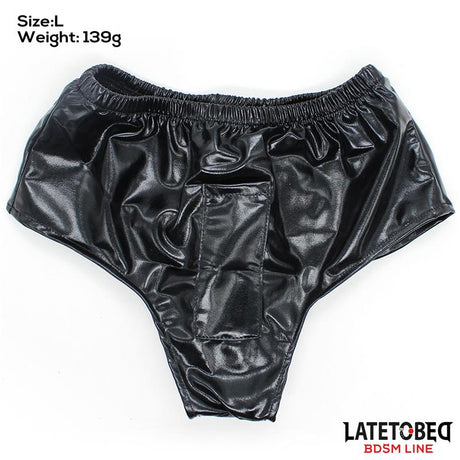 Elastic Briefs with Vibrating Dildo One Size