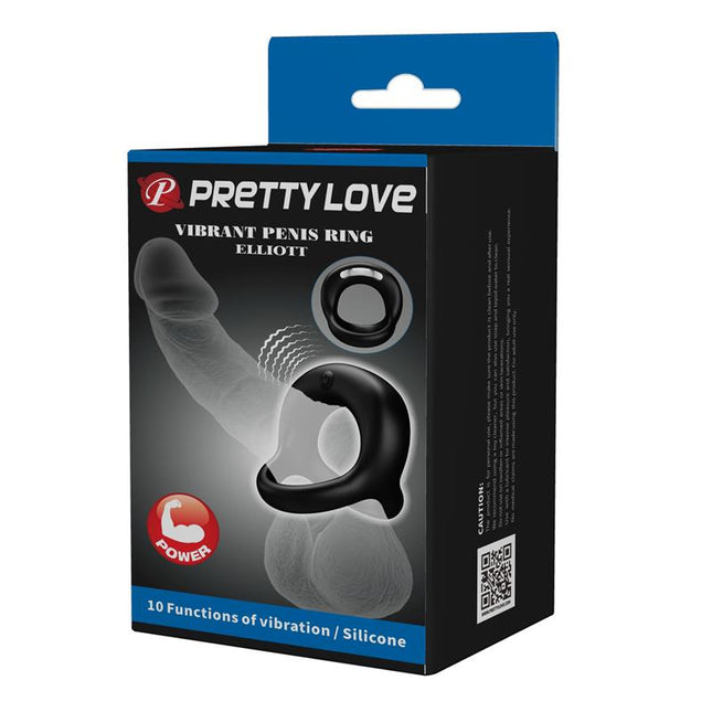 PRETTYLOVE Elliot – вибриращ пенис пръстен с 10 режима