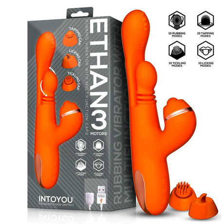 Ethan Vibrator 360∫ G-spot Massage with Multifunction Caps