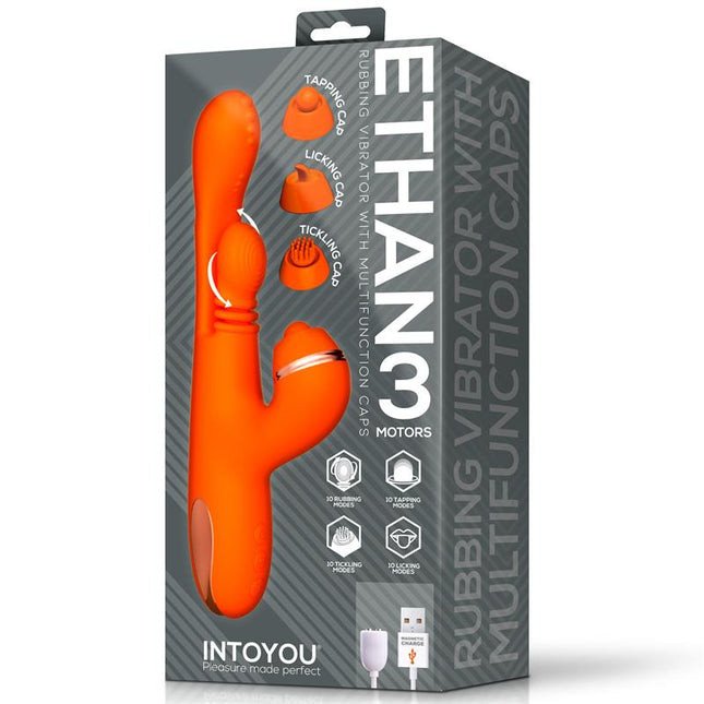 Ethan Vibrator 360∫ G-spot Massage with Multifunction Caps