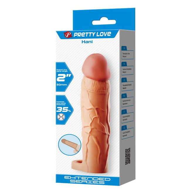 PRETTYLOVE Extended Penis Sleeve 2 Hani – удължаващ пенис ръкав с текстура