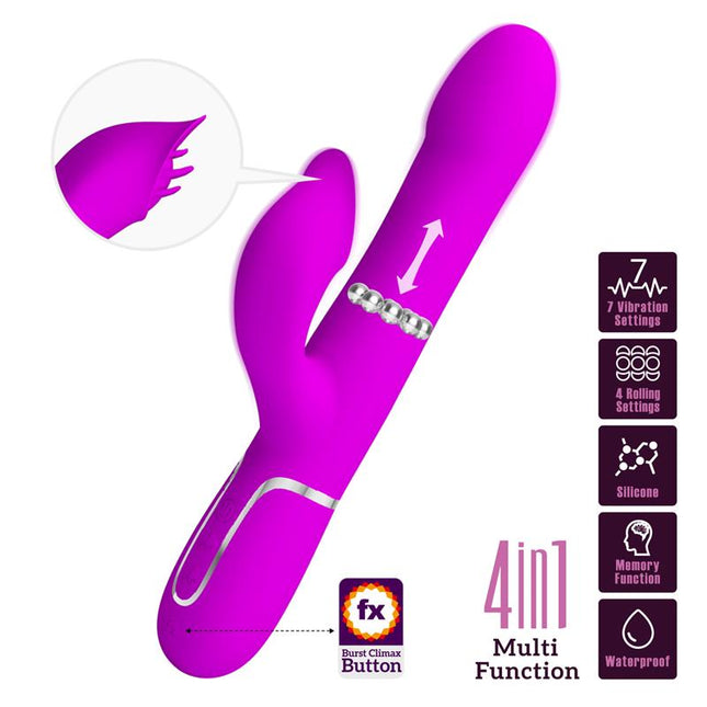 PRETTYLOVE Falin Rolling Vibe – вибратор с въртящи се топчета и USB зарядно