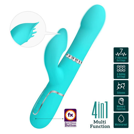 PRETTYLOVE Falin – вибратор с въртящи се топчета и USB зареждане