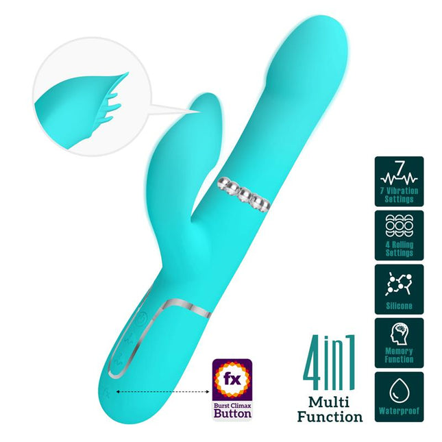 PRETTYLOVE Falin – вибратор с въртящи се топчета и USB зареждане