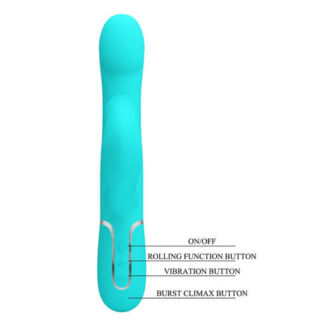PRETTYLOVE Falin – вибратор с въртящи се топчета и USB зареждане