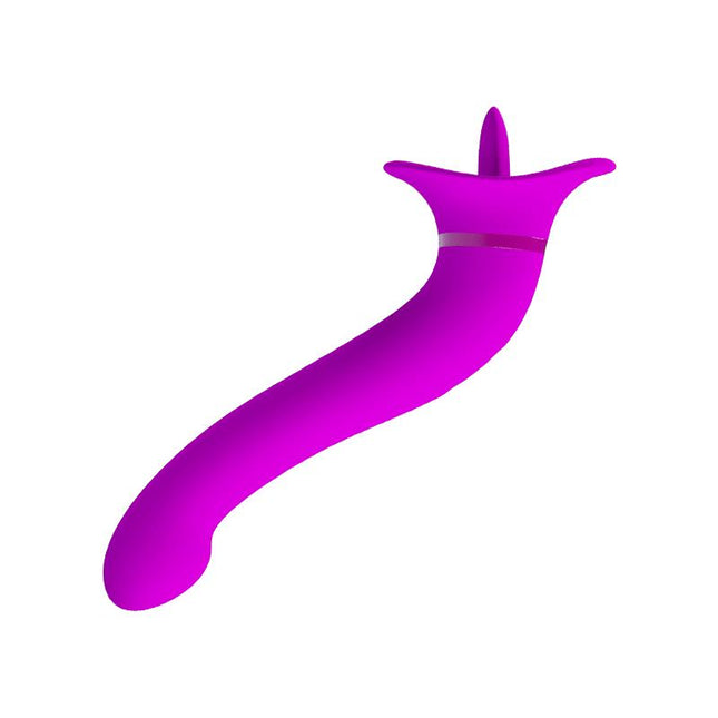 PRETTYLOVE Faust Licking Vibrator USB – двоен вибратор с 12 функции