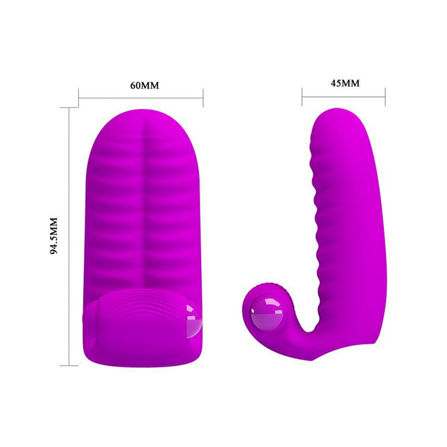 PRETTYLOVE Finger Sleeve Abbott Pink – вибриращ пръстен за нежна стимулация