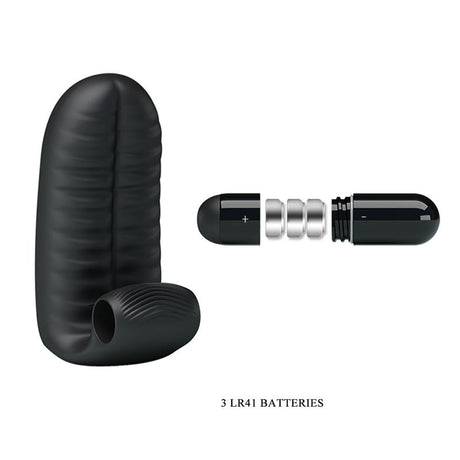 PRETTYLOVE Abbott Black – вибриращ пръстен за нежна стимулация