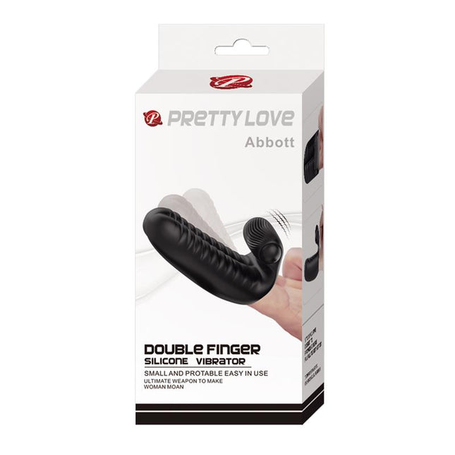 PRETTYLOVE Abbott Black – вибриращ пръстен за нежна стимулация