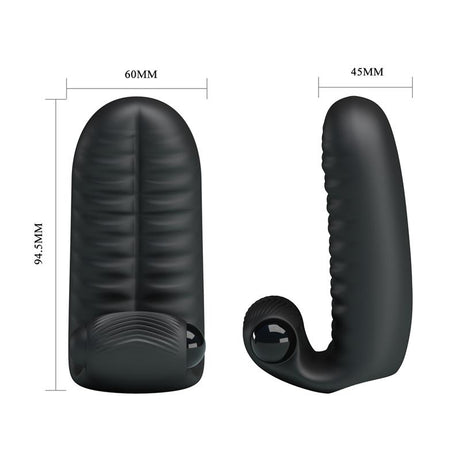 PRETTYLOVE Abbott Black – вибриращ пръстен за нежна стимулация