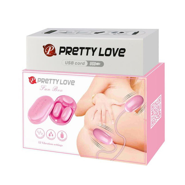 PRETTYLOVE Fun Box – вибриращи куршуми с дистанционно и USB зарядно
