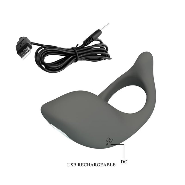 PRETTYLOVE Gemma – вибриращ пръстен за пенис с USB зарядно