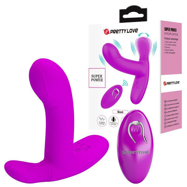 PRETTYLOVE Geri – вибриращ и лижещ масажор с дистанционно управление