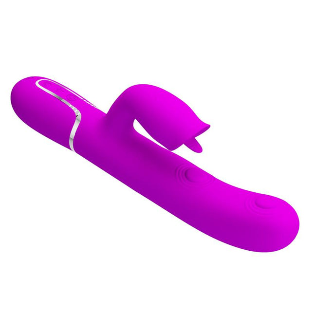 PRETTYLOVE Gigi – вибратор с език и пулсации, водоустойчив