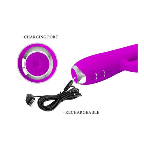 PRETTYLOVE Gloria Vibe with tongue USB – водоустойчив вибратор с 12 режима