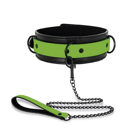 Нашийник с повод, светещ в тъмното | Intoyou® Shining Line