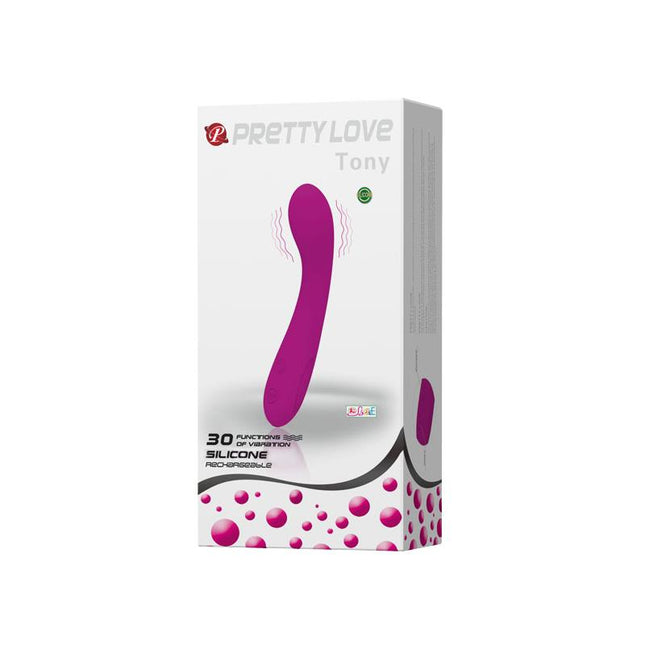 PRETTYLOVE Tony Purple – водоустойчив вибратор с 30 режима