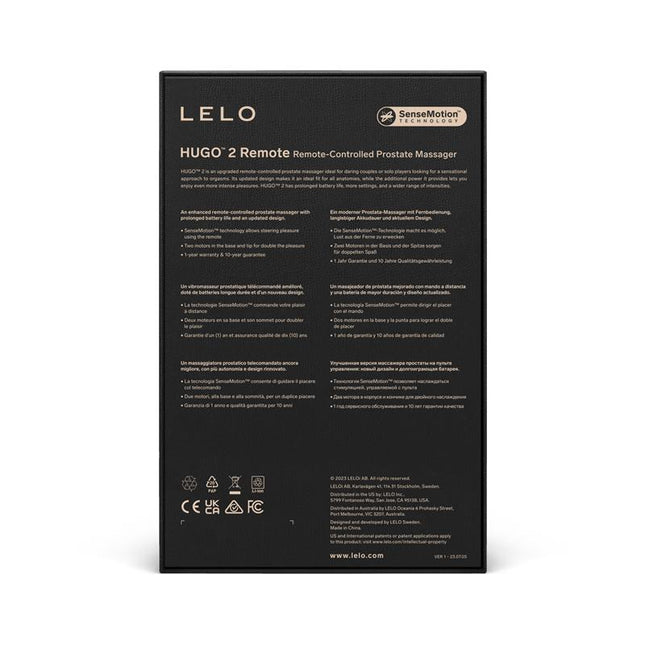 LELO Hugo 2 Remote Control – масажор за простата с дистанционно управление