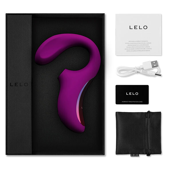 LELO Enigma – двоен масажор с вакуумна стимулация и G-точка