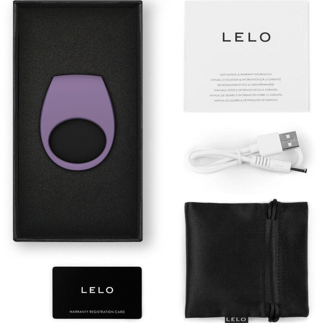 LELO TOR 3 Violet – Вибриращ пръстен за двойки с контрол през приложение