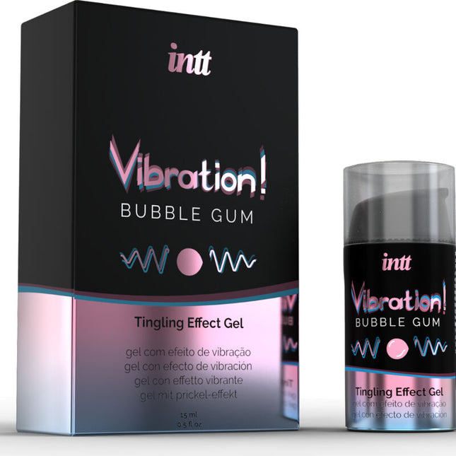 INTT Powerful Intimate Stimulant – течен вибриращ гел с аромат на дъвка 15 мл