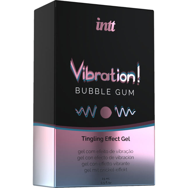 INTT Powerful Intimate Stimulant – течен вибриращ гел с аромат на дъвка 15 мл