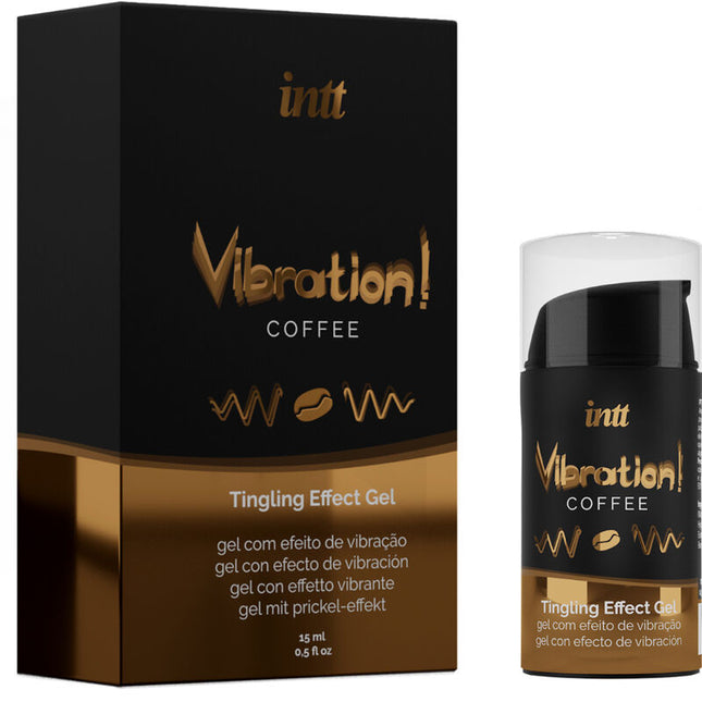 INTT Powerful Intimate Stimulant – течен вибриращ гел с аромат на кафе, 15 мл