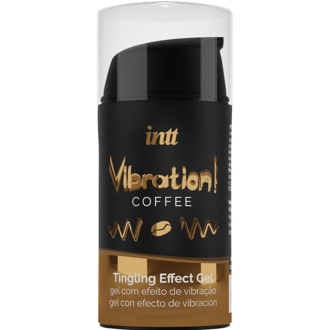 INTT Powerful Intimate Stimulant – течен вибриращ гел с аромат на кафе, 15 мл