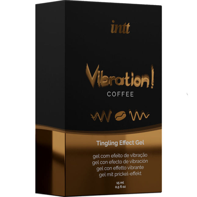 INTT Powerful Intimate Stimulant – течен вибриращ гел с аромат на кафе, 15 мл