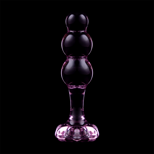 NEBULA SERIES BY IBIZA - MODEL 1 ANAL PLUG BOROSILICATE GLASS PINK 10.5 CM -O- 3 CM