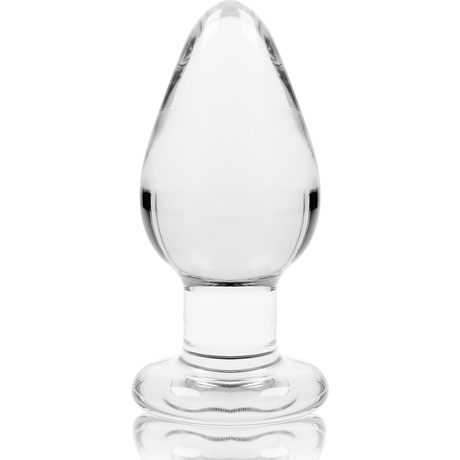 NEBULA SERIES BY IBIZA - MODEL 3 ANAL PLUG BOROSILICATE GLASS TRANSPARENT 11 CM -O- 5 CM